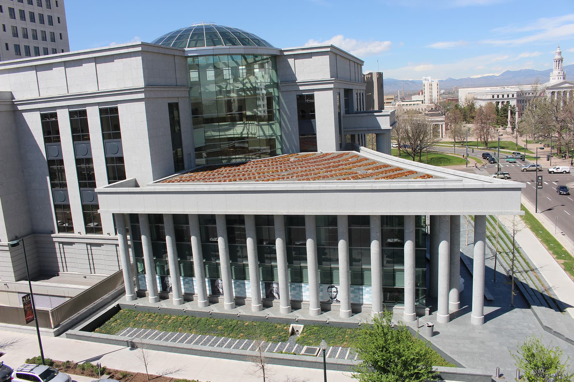 Ralph L. Carr Judicial Center in Denver, with its planted garden roof